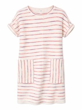 Lou & Grey Striped Knit Dress Coastal Grandmacore Comfy Chic- Sz Small